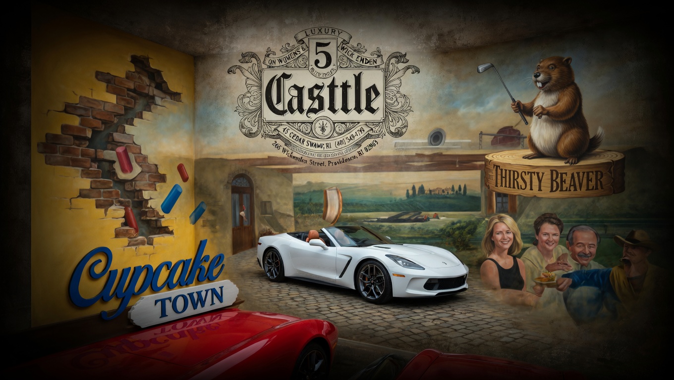 Collage of large-scale murals and artwork by Ian M. Gaudreau, IMG Designs